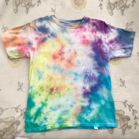 Handmade Colorful Tie Dye T-Shirt Youth XL - Picture 1 of 4
